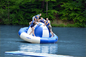 Γιγαντιαία ανθεκτική βάρκα ο διογκώσιμος Κρόνος Disco πάρκων νερού PVC διογκώσιμη προμηθευτής