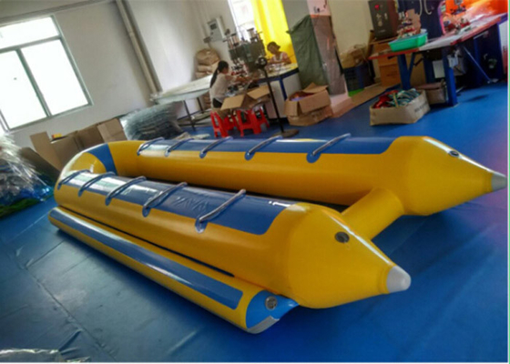 Κίνα Βάρκα 5.3m*3m αθλητικών διογκώσιμη μπανανών Aqua χτύπημα - επάνω ποτίστε το σωλήνα παιχνιδιών προμηθευτής